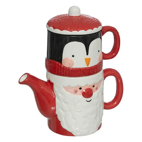 Feeric Santa Teekanne und Tasse Höhe 21cm Keramik
