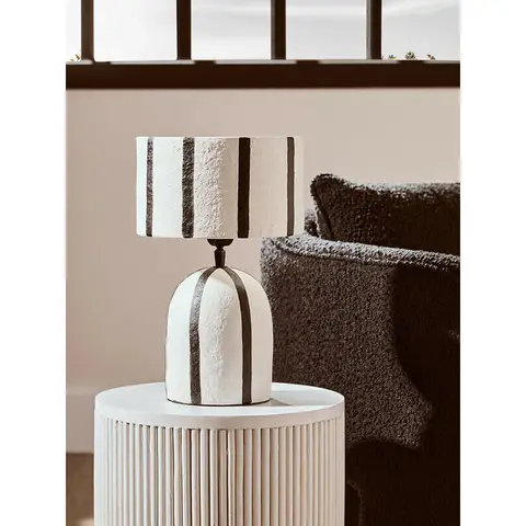 Fifty Five South Table Lamp Carta Stripe Black/White 34cm