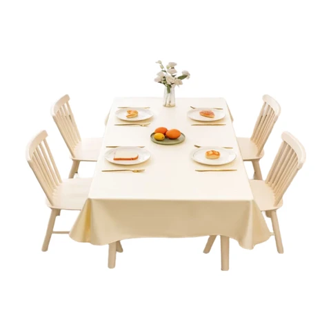 ochama×J.ZAO White Tablecloth Waterproof Oilproof Washable Coffee Table Cloth - 90*150cm Wallpaper 90*150