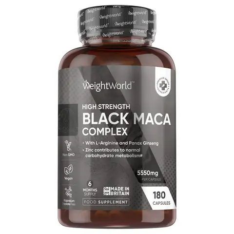 WeightWorld Black Maca Komplex 5550 mg 180 Kapseln