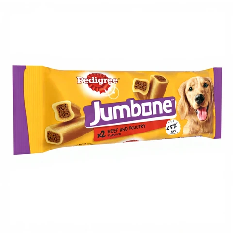 Pedigree Jumbone Adult Medium Dog Treat Beef & Poultry 2 Chews 180g
