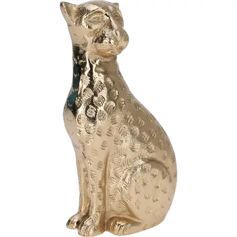 Leopardenstatue Gold 10*6.5*19 cm