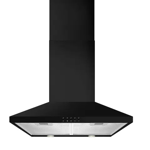 CDA ECH63BL 60cm Chimney Cooker Hood, Black, C Rated