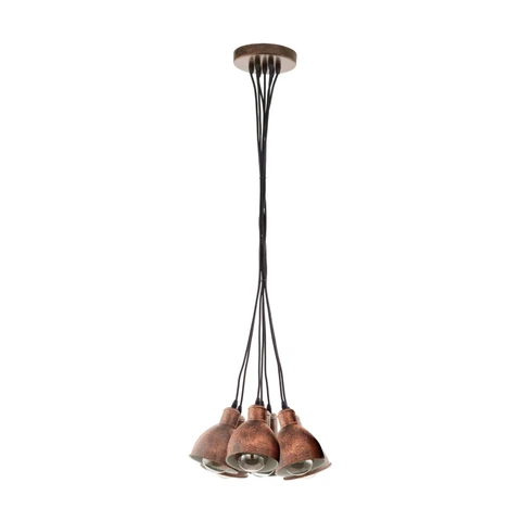 Eglo 49494 - Priddy Vintage Pendelleuchte mit 7 Lampen # Kupfer