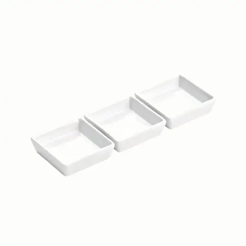 Maison by Premier Elegant Set of 3 Entree Square Serving Dishes, Porcelain Serving Dishes, Versatile Serving Dishes