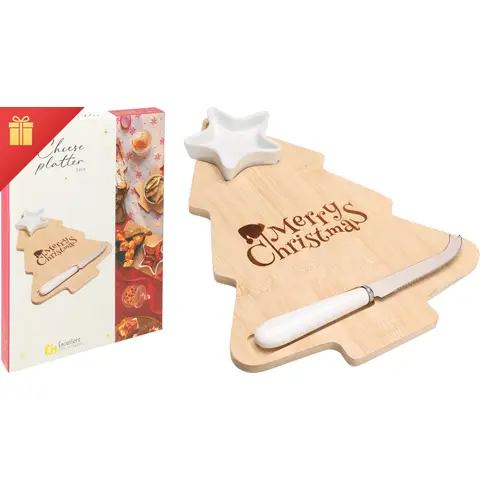 Koopman Kaasplank met Kom en Mes