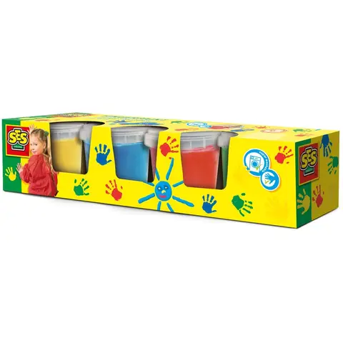 SES Creatieve Vingerverfset - 4 Kleuren, 145 mL Elke