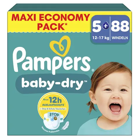 PAMPERS BABY DRY Maxi Taille 5+ x88