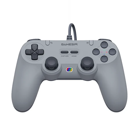 GameSir Manette de Jeu Filaire Symétrique GameSir Tegenaria Lite - Gris Rétro pour Switch, Android, iOS, PC, Steam