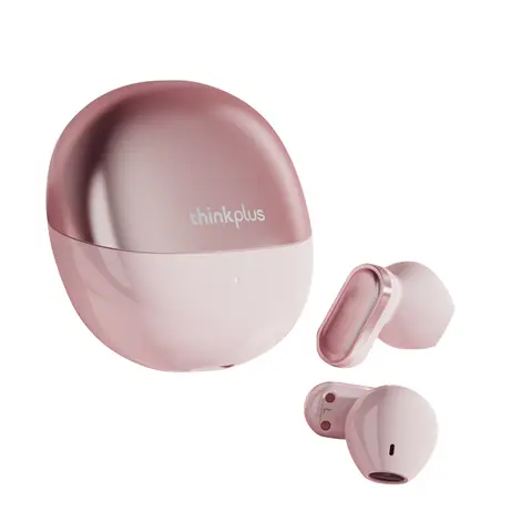 Lenovo ThinkPlus LP19PRO Pink Wireless Earbuds Semi-In-Ear-Design mit High-Fidelity-Sound für Musik, Gaming und Sport