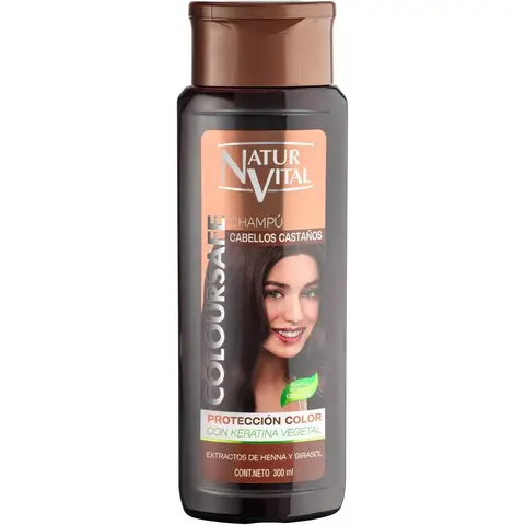 Natur Vital Shampoo 300ml Kleurbehoud Kastanjebruin Haar