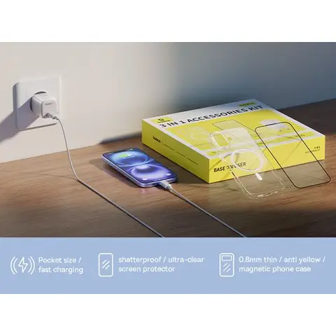 OS-Baseus Gift Box for iPhone 17 2025 3-in-1 Accessory Set 1C 45W EU