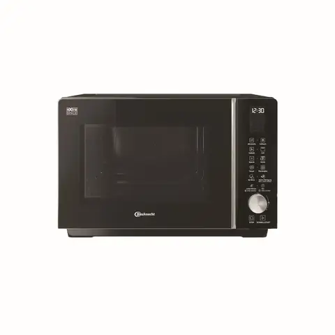 Bauknecht MF 255 B Mikrowelle/Extra Space/ohne Drehgitter/Mein Menü/Spezialprogramme/Dampfgar inkl. Dampfgar-Dose/Heißluft/Quarzgrill/AutoClean/Automatik/Rezepte/25 L