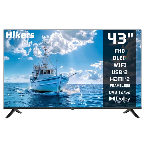 Hikers Smart TV 43 Zoll (108 cm) FHD LED VIDAA TV mit WiFi, Bluetooth, YouTube, Netflix, Disney+ und Triple Tuner (DVB-C/S/S2/T/T2)