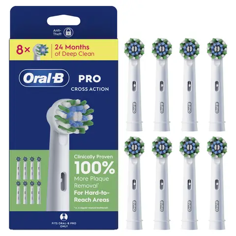 Oral-B Pro Cross Action Toothbrush Heads 8 Pack