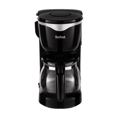 Tefal CM3408 Glas-Kaffeemaschine Mini (600 W, 6 Tassen) schwarz/edelstahl, CM340811
