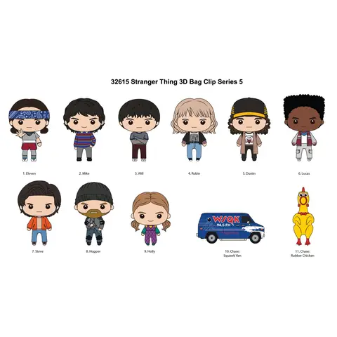 Stranger Things Series 5 Bag Clips Blind Bag Assortment