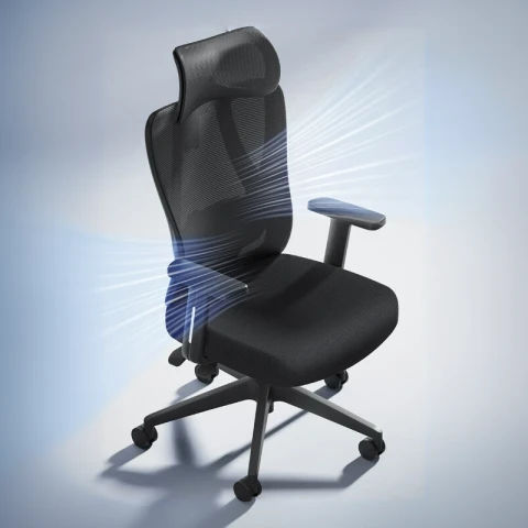 J.Zao Z5 Soft Ergonomischer Stuhl Bürostuhl 4D Drehbarer Lordosenstütze