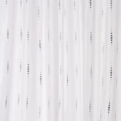 Croydex Shower Curtain Polyester Silver Dot 180x180cm