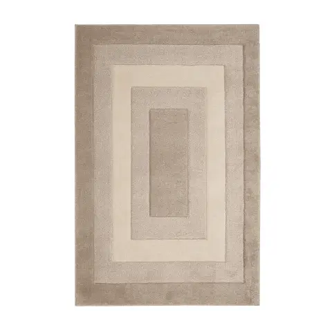 Homemaker Rug Newport Border Rectangle Taupe 120x170cm