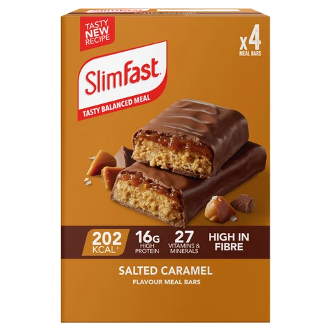 Slimfast Meal Meal Support Bars Salted Caramel Flavour - 4 x 60g