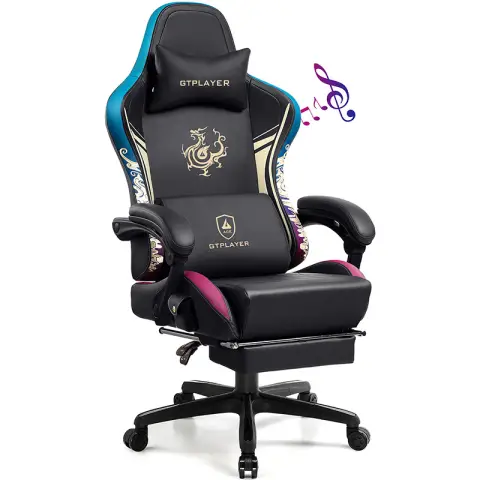 GTPLAYER DRAGON Gaming Chair with Speaker Black