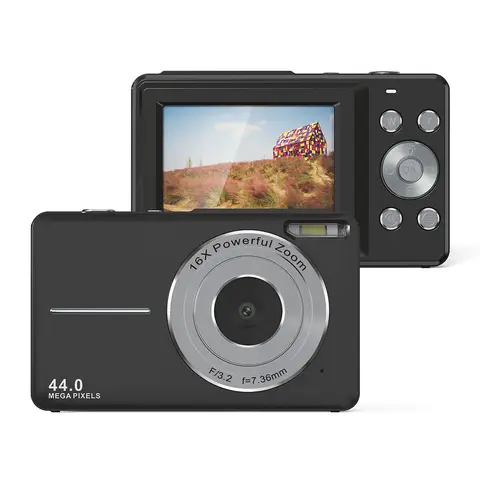 Songdian Pocket Camera 4K 64MP pour la photographie et la vidéo 16X Zoom-black