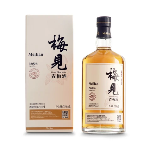 Meijian Grüner Pflaumenlikör - Originalgeschmack 12% Vol, 750ml
