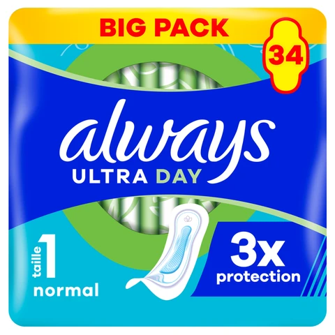 ALWAYS Ultra - Serviettes Hygiéniques Normal Bigpack - Lot de 34 serviettes