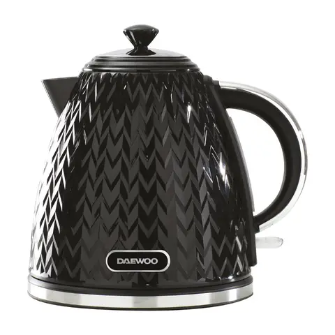 DAEWOO Argyle Jug Kettle, 1.7L, Textured, Black - SDA1773