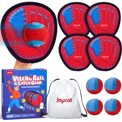 JoyCat Toss and Catch Ball Game Set,Kids Toddler Baseball Glove,Beach Yard Outdoor Games,Sports&Outdoor Play Kids Toys for Family,Birthday for Ages 3 4 5 6 7 8-12 Year Old Boys Girl