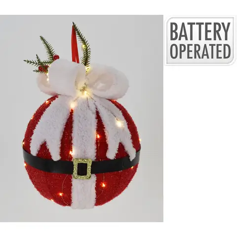 WEIHNACHTSKUGEL 30 LED K-D ROT