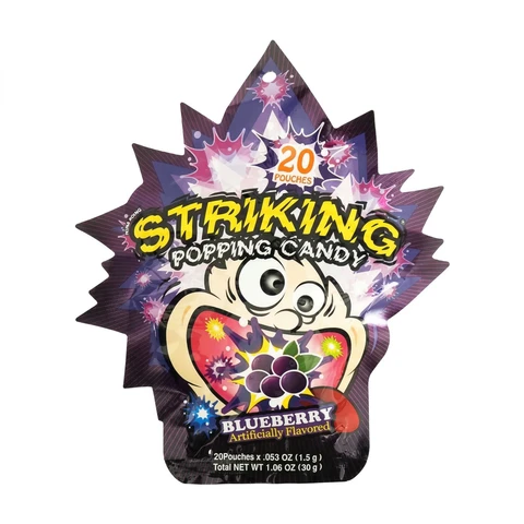 Striking Blueberry Flavour Popping Candy 30g