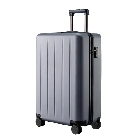 NINETYGO Danube, valise cabine, approuvée par les compagnies aériennes, idéale pour des voyages de 3 à 5 jours, double roue pivotante, coque en polycarbonate 100 % rigide, serrure TSA, gris étoilé, 20 pouces