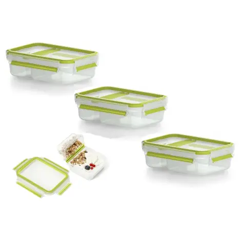 Tefal MasterSeal To Go draagbare lunchbox met 2 vakken – 600 ml