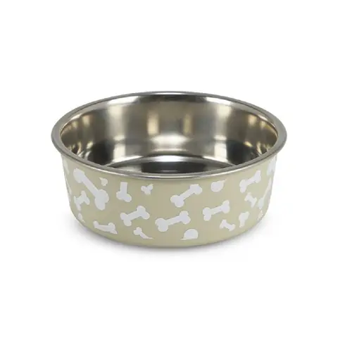 Petface Deli Bowl White Bones 14cm