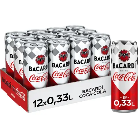 Bacardí Coca-Cola Mischgetränk 10% 12x0.33L