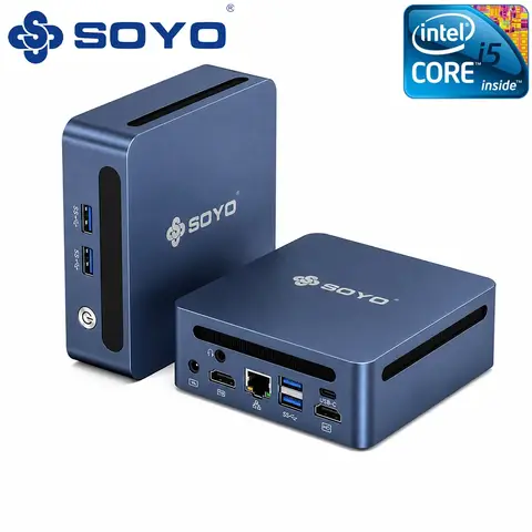 [Early Bird €199,99 - nur 10 Stück] SOYO Y5Pro Mini PC, Intel Core i5 8250U/8350U Prozessor Mini PC Windows 11 Pro, 8 GB DDR4 256 GB SATA SSD Mini Computer | BT5.2 | Wi-Fi 5