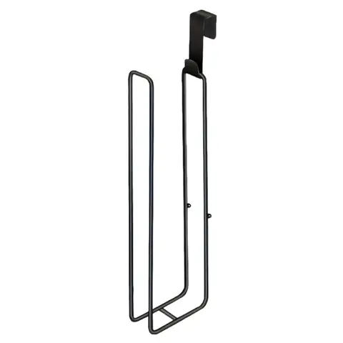 JU7CER Black Kitchen Towel Holder - Wall-Mounted, Modern Minimalist, Ideal for Home