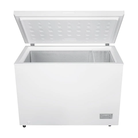 Beko CF316EWN gefriertruhe, kühltruhe, 308 l nutzvolumen, 1 gefriergutkorb, temperaturalarm, transportrollen, LED-anzeigesystem, 40 dB(A), in unbeheizten räumen nutzbar, weiß [energieklasse E]