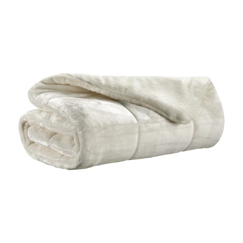 VIVARAISE Plaid Tender neige - 225 x 260 cm