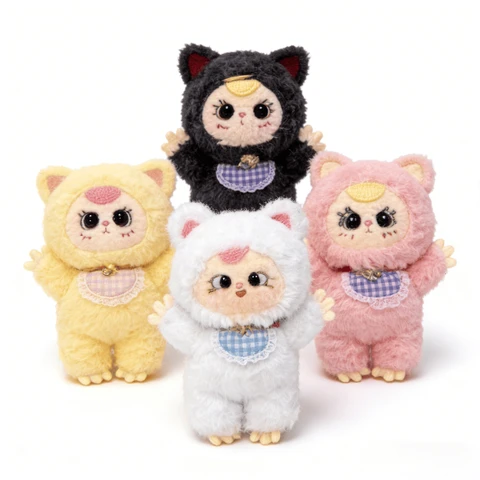 Peluche Chat mignon, modèle aléatoire - 22 cm