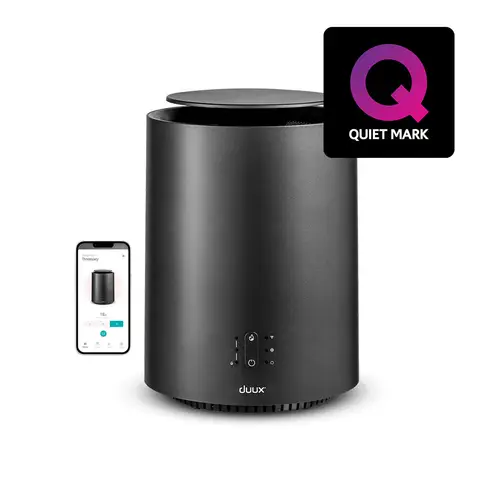 Duux ThreeSixty 2 Electric Heater – Smart Ceramic Fan, 1800W Power, 360° Oscillation – Black, DXCH09UK