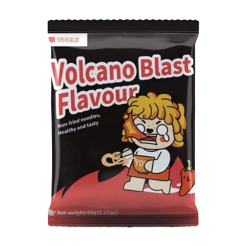 Tokimeki instantanées non frites au riz, saveur volcan épicée, 90g