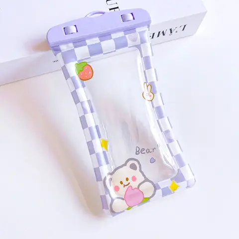 Inflatable Waterproof Phone Bag - Purple