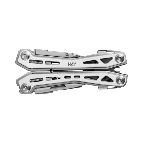 Huohou K20 Multi-Tool Folding Knife 20-in-1 Stainless Steel Pocket Tool with Pliers, Wire Cutter, Screwdriver, Safety Lock & Replaceable Tungsten Steel Saw Blade for Outdoor, Camping & Repair