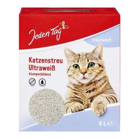 Jeden Tag Katzenstreu Ultra Weiß Klumpend 6 Liter