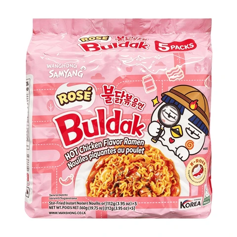 Samyang scharfer Hähnchengeschmack Rose Ramen 5er-Pack 560 g