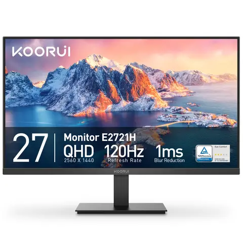 KOORUI Écran 27" IPS QHD 120Hz E2721H, Noir