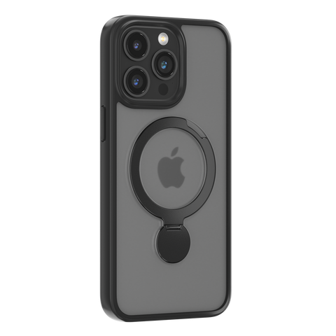 comma  Joy Shark Magnetic Case With Rotating Bracket  iPhone15 Pro Max black